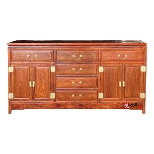 红木餐边柜刺猬紫檀茶水柜置物柜新中式实木餐柜花梨木橱柜收纳柜