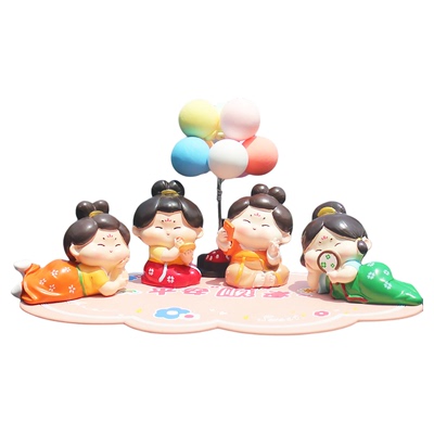 唐仕女摆件车载古风娃娃汽车装饰品西安洛阳文创纪念品车内饰品女