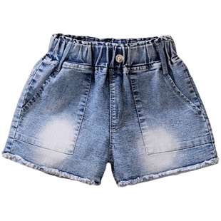 女童短裤夏季新款童装女孩牛仔裤洋气儿童三分裤外穿薄款宝宝裤子