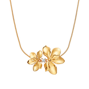 【白鹿同款】NanaJacqueline三角梅钻饰项链女新款气质花朵choker