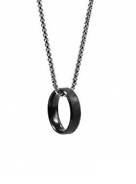 欧美潮牌时尚钛钢磨砂男项坠戒指