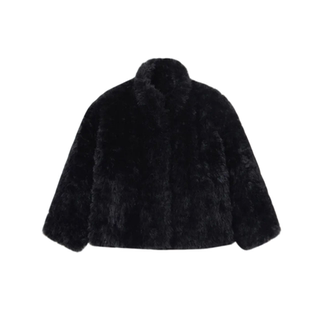 女童皮草外套2026新款宝宝棉服母女亲子装毛绒棉袄中大童加厚冬装