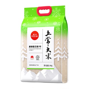 舶元五常大米5kg特等原粮稻花香2号龙凤山东北大米真空GB/T19266