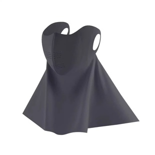 夏季面罩护颈一体脸基尼防紫外线防晒口罩遮脖子护颈女夏冰丝新款