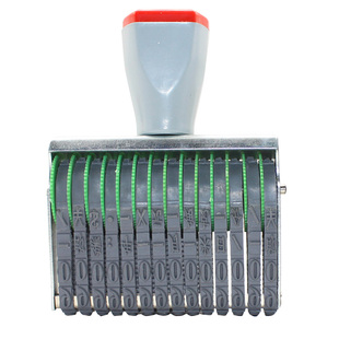 14位数字转轮印章 可调日期号码印编码批号橡胶印章 特大字高11mm