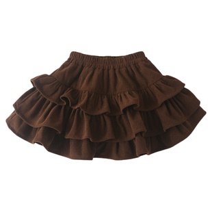 女童半身裙灯芯绒裙子2025新款女孩秋冬装蛋糕裙儿童裙裤加厚短裙