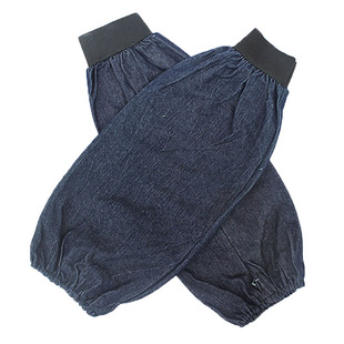 牛仔布袖套男女工作防污护袖电焊套袖加厚耐磨工厂劳保牛仔布套袖