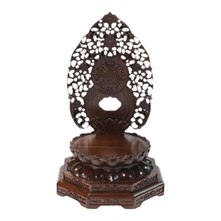 供奉座台神像佛像观音菩萨关公财神加高垫高托架实木底座莲花圆形