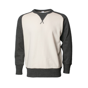 Qki精选 美式复古圆领套头毛圈卫衣 无缝筒织工艺 新疆长绒棉材质