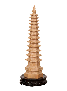 桃木文昌塔桌面摆件金榜题名