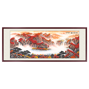 鸿运当头国画山水画手绘