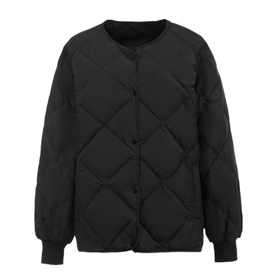 佐菲伦菱格款羽绒服女轻薄无领