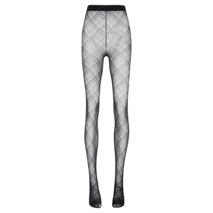 涞觅「格调」菱格纹理视觉美腿丝袜女薄款高级几何美学丝滑连裤袜