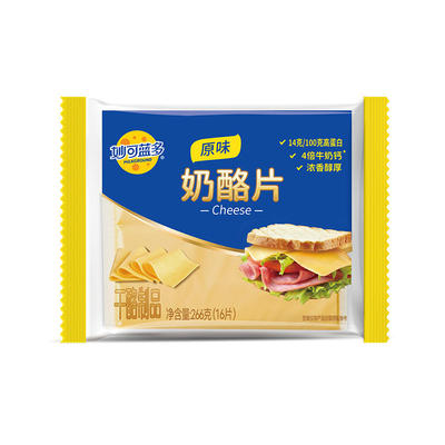 妙可蓝多芝士片266g独立包装三明治家用烘焙原料自制奶酪棒汉堡包