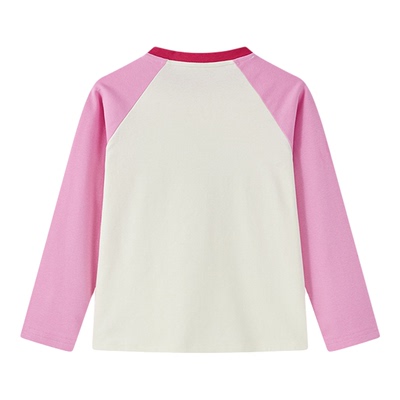 迪士尼圆领白色长袖T恤卡通