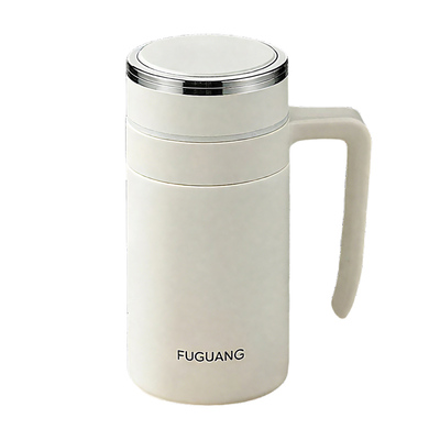 富光保温杯带把手大容量商务不锈钢水杯家用办公手柄泡茶杯子男女
