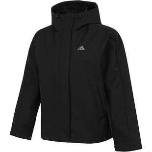 adidas阿迪达斯春季女子运动休闲连帽夹克外套KS2782