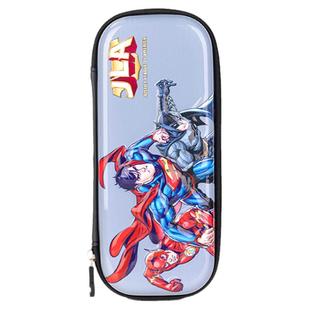 得力DC正义联盟联名笔袋中小学生笔袋男文具盒大容量多功能EVA卡通动漫多层笔袋笔盒笔袋超人蝙蝠侠铅笔笔盒