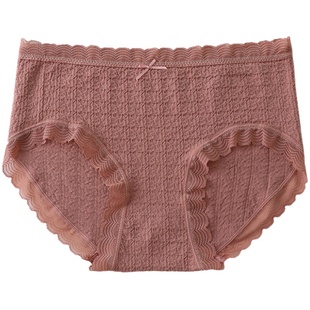 IDO家大码内裤女胖mm200斤高腰包臀透气日系蝴蝶甜美舒适可爱蕾丝