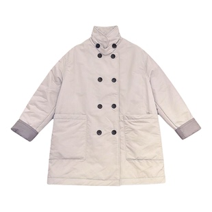 品牌折扣欧货大码夹棉冲锋衣女2026年春季新款休闲宽松加厚外套潮