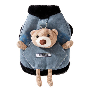 狗狗衣服可牵引小狗马甲加绒加厚比熊泰迪博美小型犬约克夏雪纳瑞