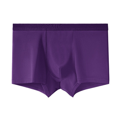 男士大紫色内裤纯棉平角短裤头