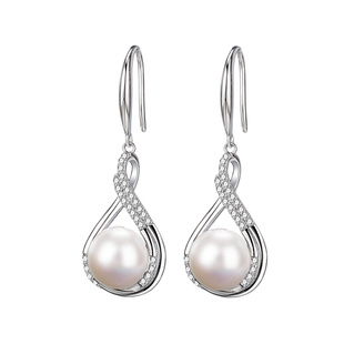 淡水珍珠耳饰耳坠银耳环项链妈妈款女套装首饰三件套妈妈生日礼物