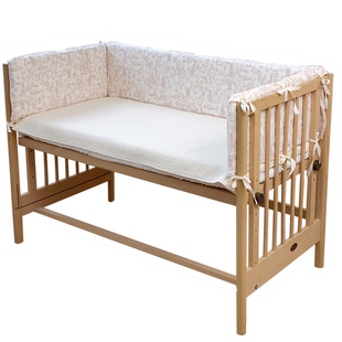 婴儿床防撞软包床围新生儿宝宝拼接床透气防磕碰条可拆洗套件三面