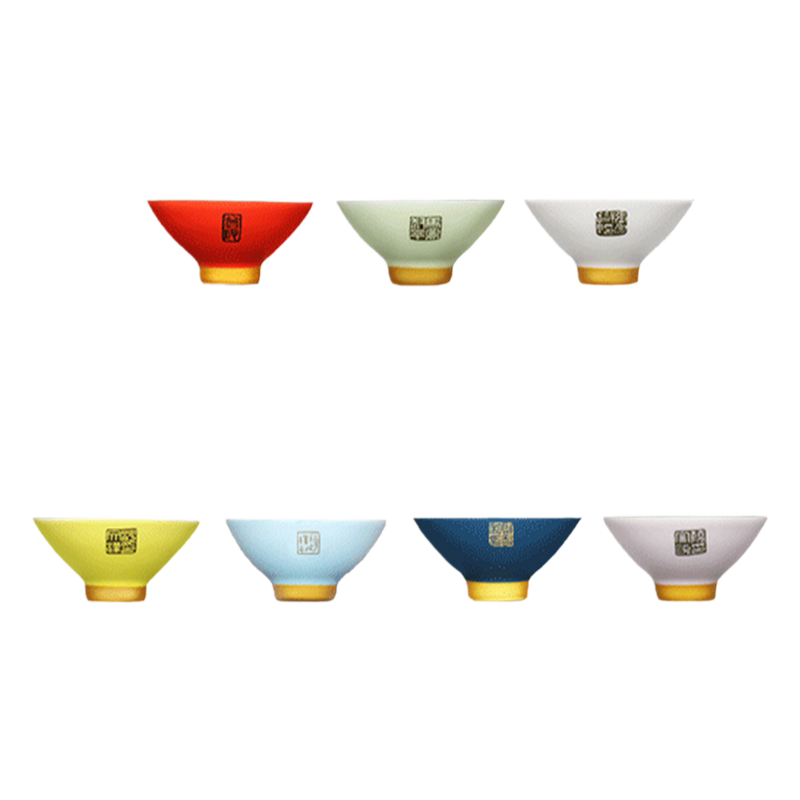 西泠印象景德镇白瓷斗笠茶杯