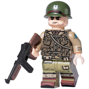 第三方美军游骑兵二战士兵医疗兵积木人仔军事战争巴祖卡98K玩具