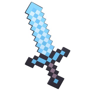 我的世界游戏周边玩具武器泡沫钻石剑镐冲锋枪模型史蒂夫cos头套