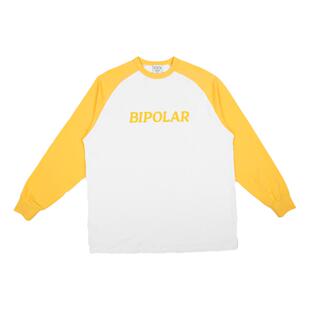 BIPOLAR插肩袖基础字印花长袖百搭多色国潮春秋季打底衫LOGO上衣