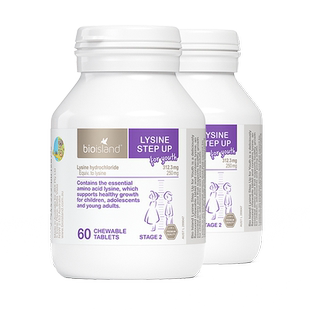 【自营】bioisland佰澳朗德赖氨酸2段6岁儿童青少年成长60粒*2