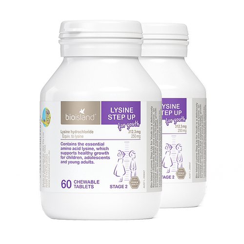 【自营】bioisland佰澳朗德赖氨酸2段6岁儿童青少年成长60粒*2