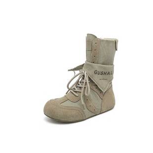 灰烬系列马丁靴女夏款靴子厚底短靴2026新款透气增高单靴工装靴鞋
