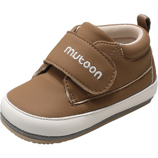 牧童婴儿步前鞋春秋6-18个月男宝宝软底柔抱鞋革面赤足宝宝鞋子女