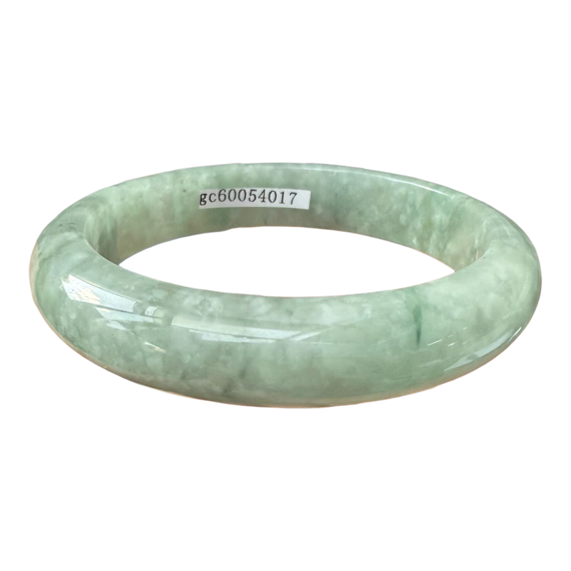 翡翠内径58-集合3缅甸翡翠飘花真玉手镯浅绿冰糯种一物一图58圈口
