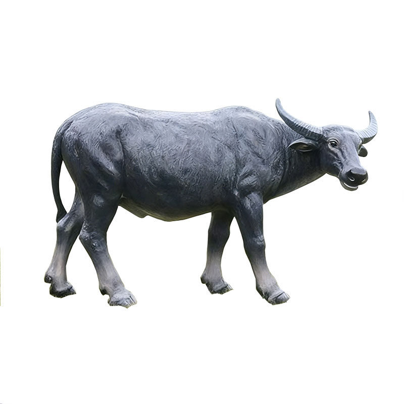 户外仿真牧童骑水牛玻璃钢农耕雕塑公园林景观动物模型装饰大摆件
