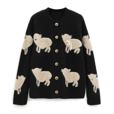 羊绒毛衣女秋冬宽松欧货高端开衫