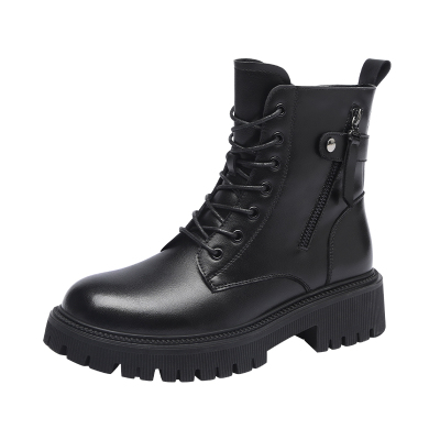 短靴马丁靴红蜻蜓皮靴橡胶