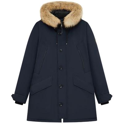 Teenie Weenie小熊男装外套工装貉子毛领宽松保暖秋冬羽绒服男款