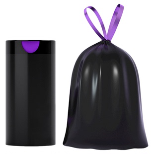 抢0.01元包邮~垃圾袋抽绳手提加厚家用大号塑料袋厨房彩黑色防刺