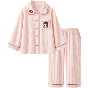 Pinksea海岛绒睡衣女款高级感粉色秋冬保暖家居服冬季新款套装女