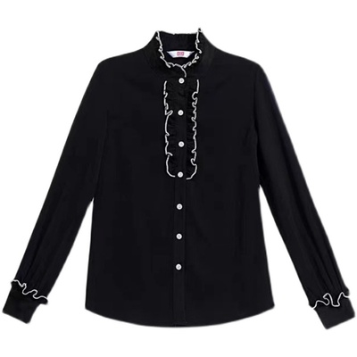 白衬衫设计感女士上衣时尚洋气减龄小衫2025年新款秋冬衬衣雪纺衫