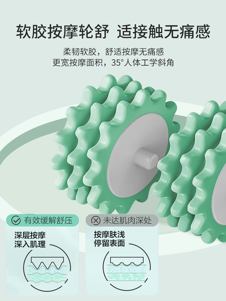 高档环形夹腿滚轮腿部按摩器大腿小腿肌肉放松器经络疏通松解瘦腿