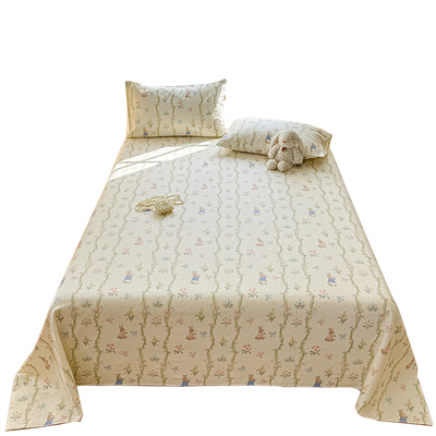 A类全棉老粗布床单四季通用