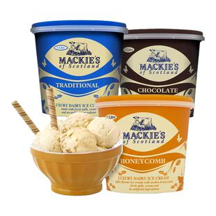 苏格兰进口MACKIE'S OF SCOTLAND特浓鲜奶牛乳冰淇淋雪糕冰激凌