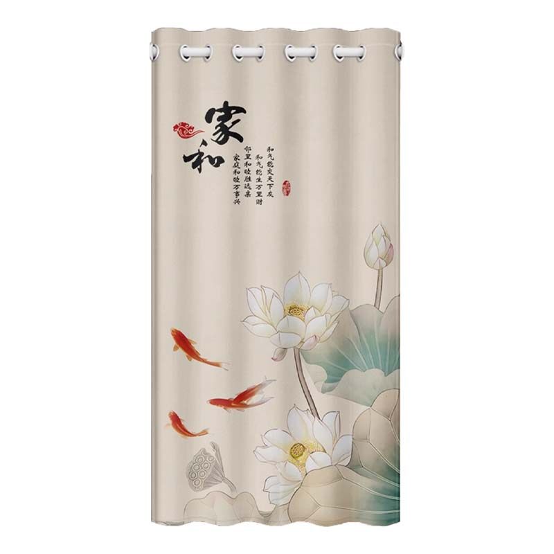 中式门帘免打孔家用卧室化解门对门帘