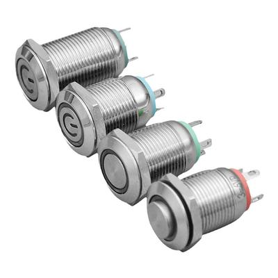 12mm金属按钮开关自锁复位12V24V