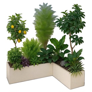 室内阳台造景花箱植物绿植不锈钢长方形转角花台花池花槽花盆定制